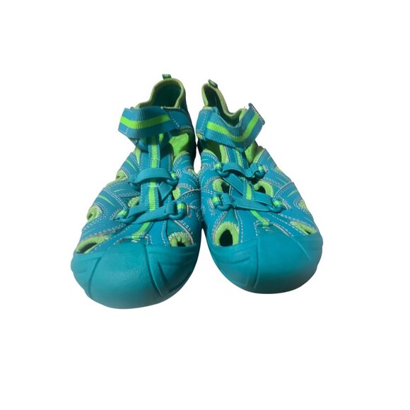 Merrell Womens Hydro Sport Sandals Teal & Lime Green Size 5M Water-Friendly Dura - Picture 3 of 7